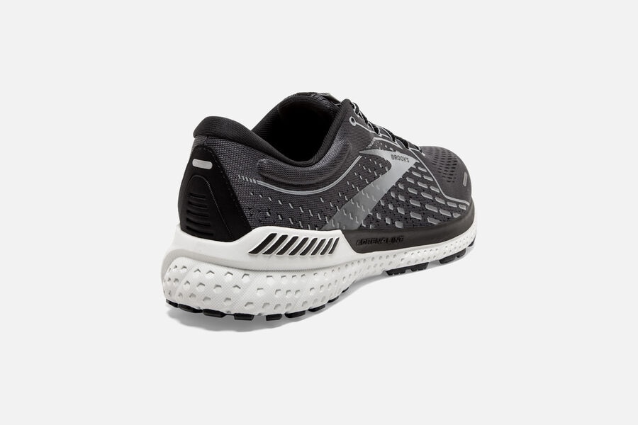 Adrenaline GTS 21 Road Brooks Running Shoes NZ Mens - Black/Grey - MARUTC-851